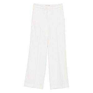 VIA MASINI 80 Women's Ribbed Wide-Leg Cropped Pants Women WHITE